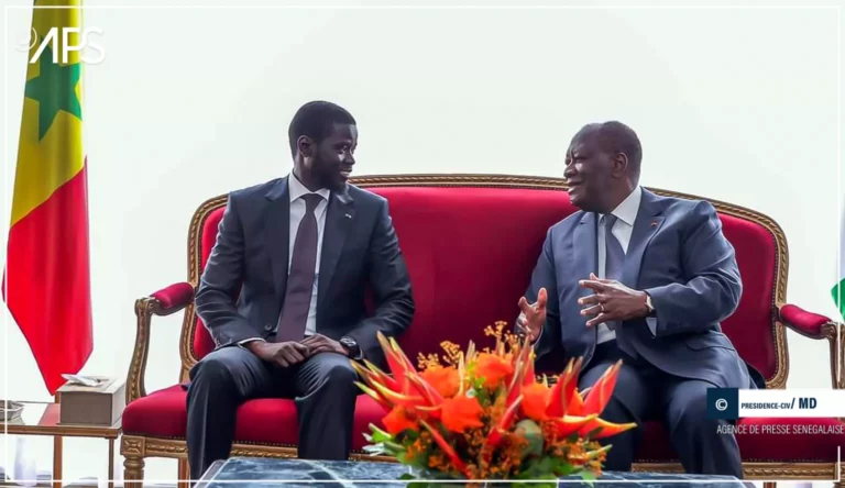 AFRIQUE-DIPLOMATIE / BASSIROU DIOMAYE FAYE EVOQUE LE ROLE MOTEUR DU SENEGAL ET DE LA COTE D’IVOIRE DANS L’INTEGRATION REGIONALE….